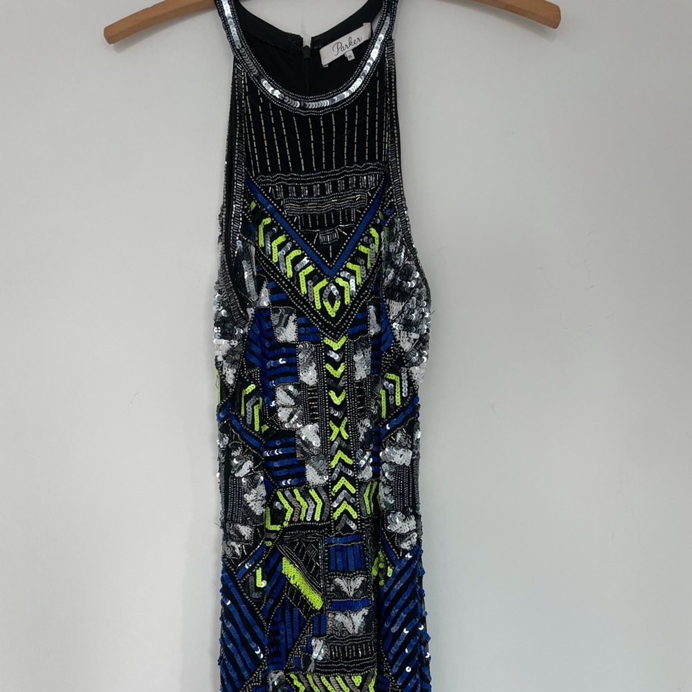 Parker black mini dress